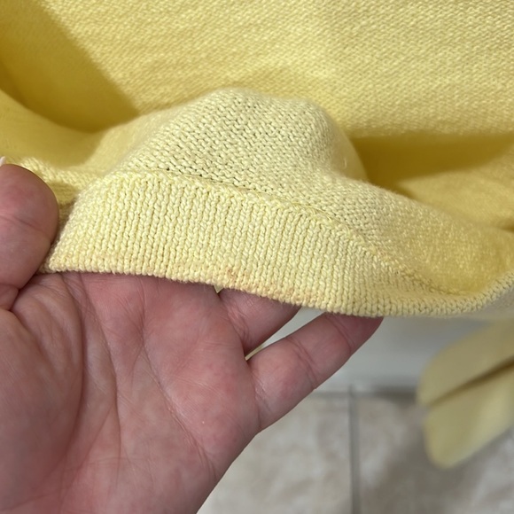 NEW Lovers + Friends Cropped Sweater in Pastel Yellow - Picture 6 of 8